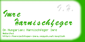 imre harnischfeger business card
